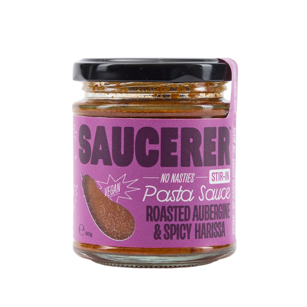Saucerer - Roasted Aubergine and Spicy Harissa Pasta Sauce