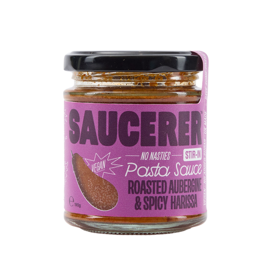 Saucerer - Roasted Aubergine and Spicy Harissa Pasta Sauce