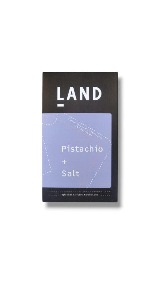 Land - 54% Guatemalan Milk + Pistachio + Salt chocolate
