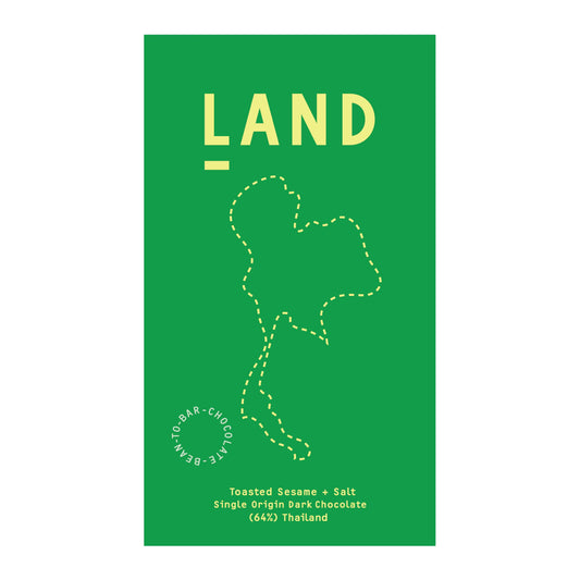 Land - 64% Thailand Dark Chocolate + Toasted Sesame + Salt