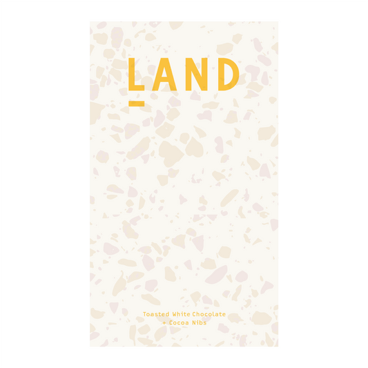 Land - 38% Toasted White Chocolate with Cocoa Nibs