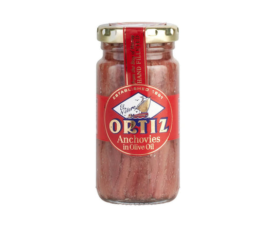 Ortiz Salted Anchovy Fillets in Olive Oil (Jar)